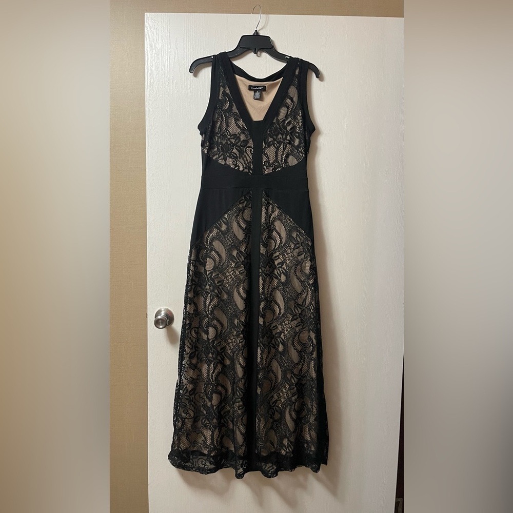 Candalite size Medium Women black lace dress